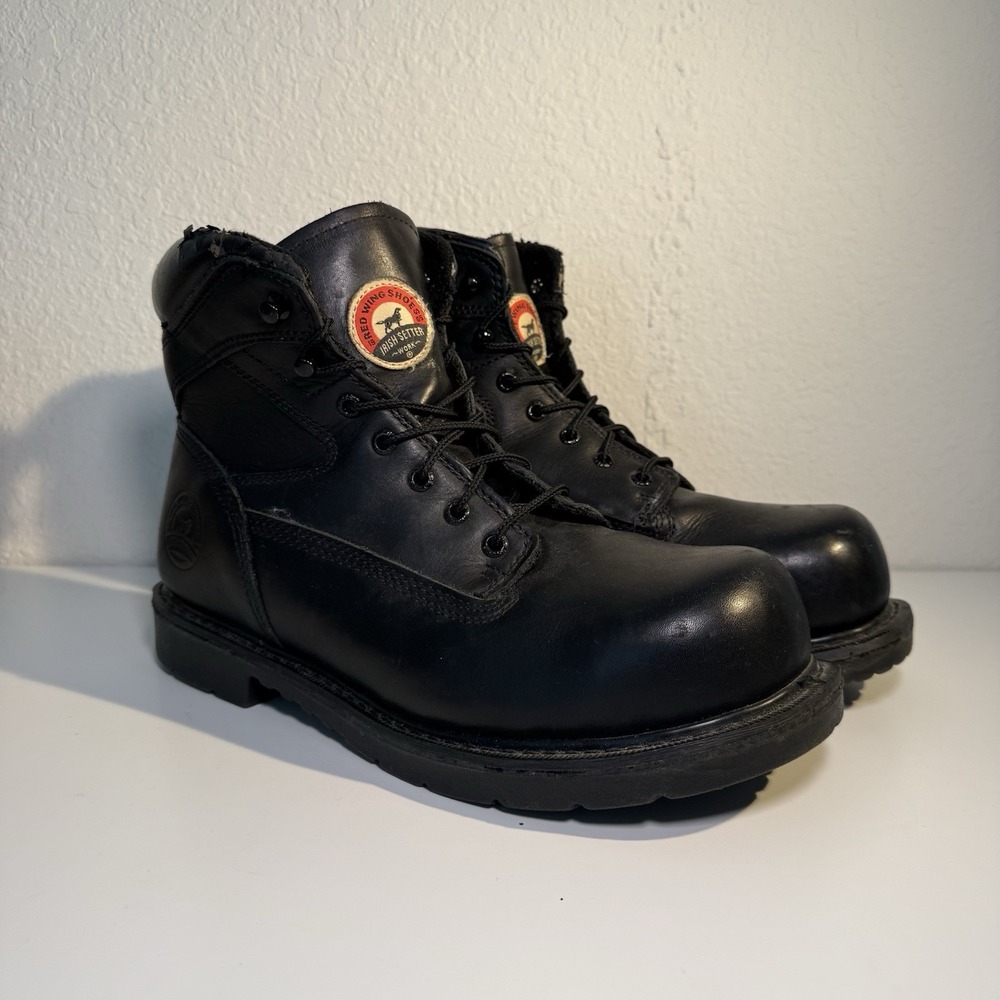 Irish‎ Setter 83626 Farmington Black Leather Steel Toe Work Mens Boots Size 12